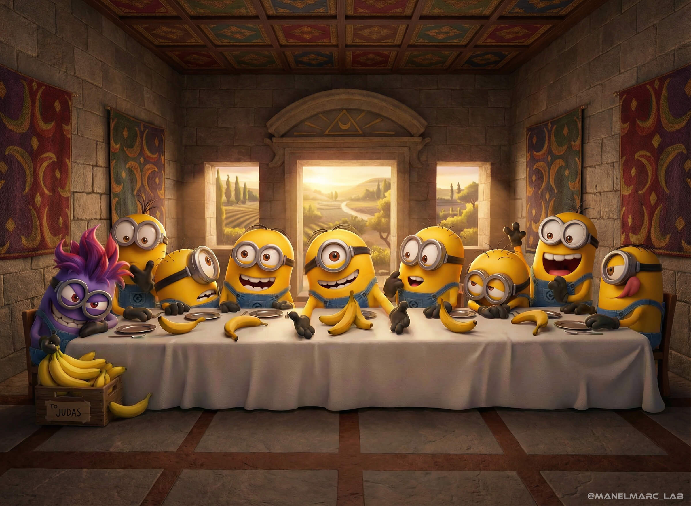 03 ManelMarc_Ilustración Barcelona_IA Laboratorio_AI Ilustration_AI Characters_Minions